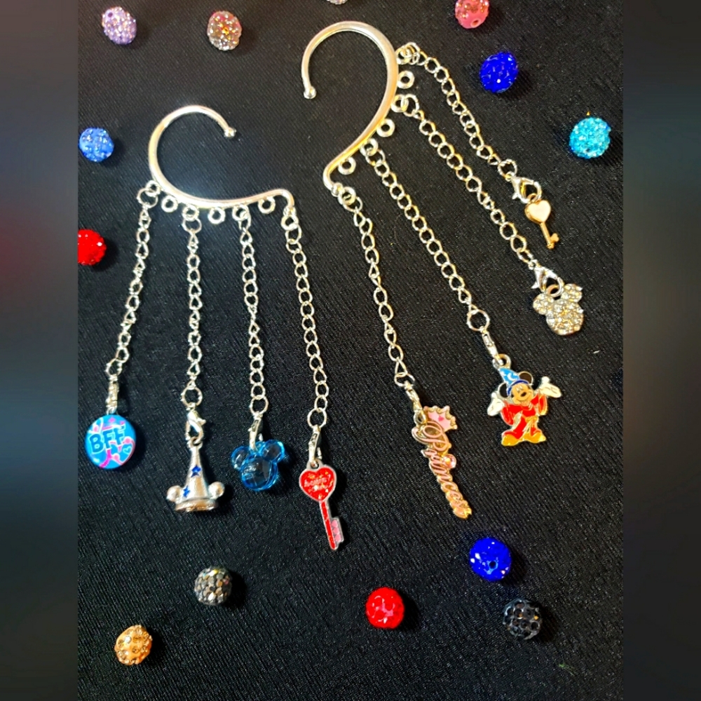 Brand New REFURBISHED DISNEY AUTHENTIC VINTAGE CHARMS EAR CUFFS READ DESCRIPTION